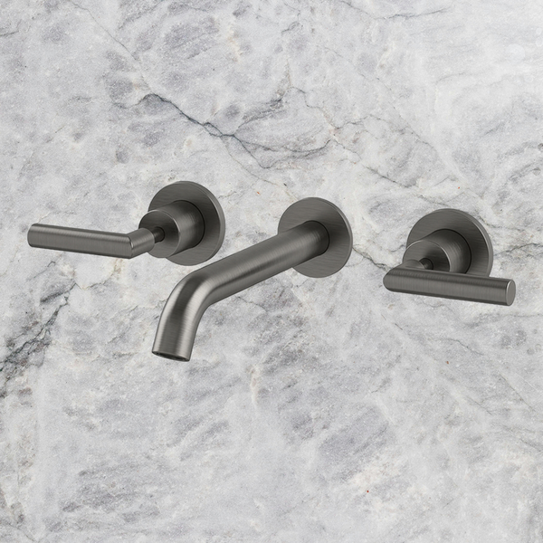 Arcisan Axus Lever Wall Mount Basin Set 150mm Spout Brushed Gunmetal