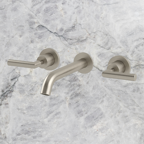 Arcisan Axus Lever Wall Mount Basin Set 150mm Spout Brushed Nickel
