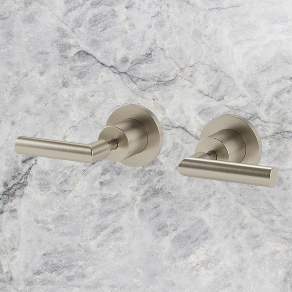 Arcisan Axus Lever Wall Taps (Pair) Brushed Nickel