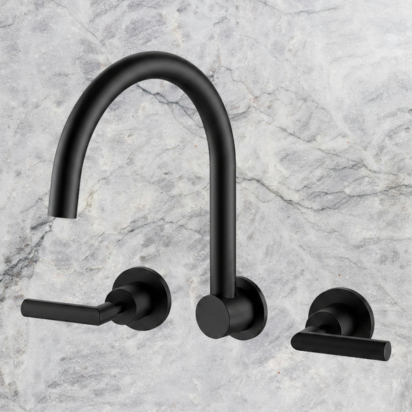 Arcisan Axus Lever Wall Mount Kitchen or Laundry Set Matte Black
