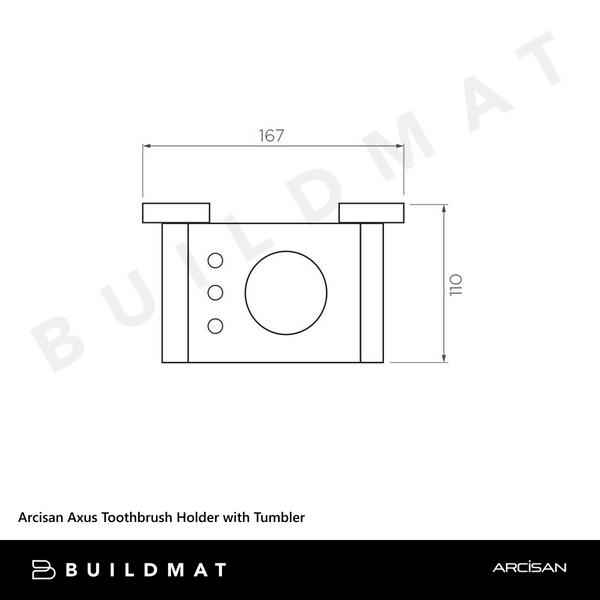 Arcisan Axus Toothbrush Holder with Tumbler Chrome