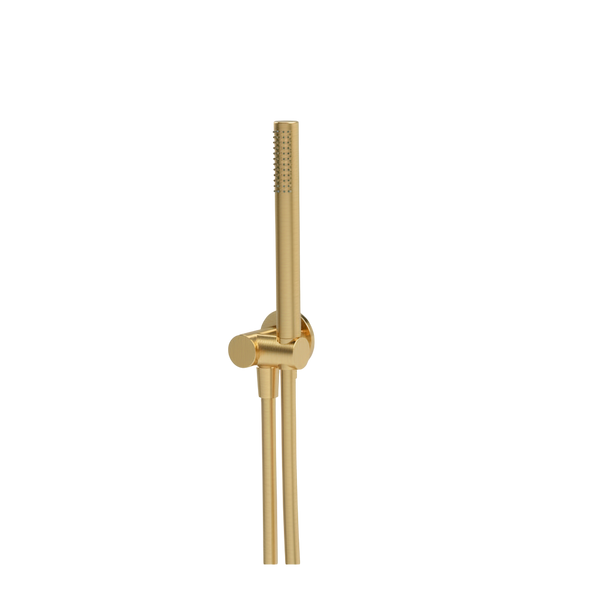 Arcisan Axus Tubular Hand Shower Set with Swivel Holder Brushed Brass