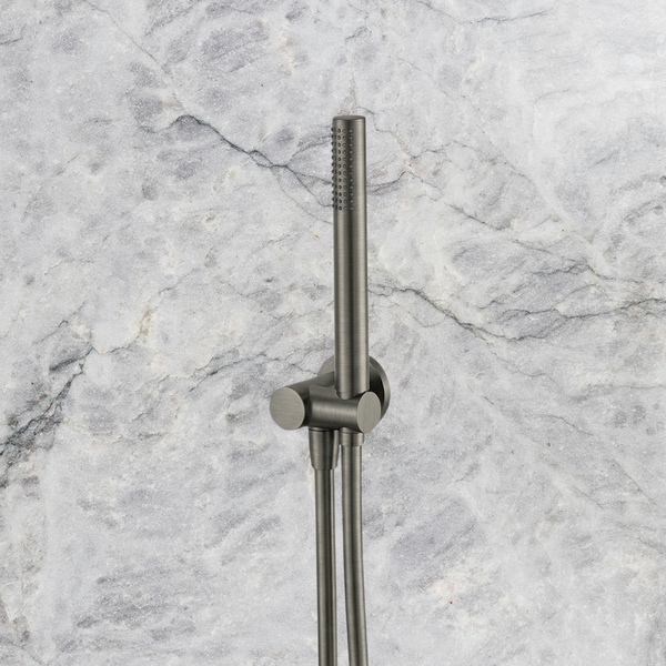 Arcisan Axus Tubular Hand Shower Set with Swivel Holder Brushed Iron
