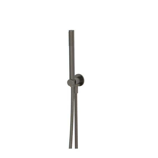 Arcisan Axus Tubular Hand Shower Fixed Elbow and Hose Set Brushed Gunmetal