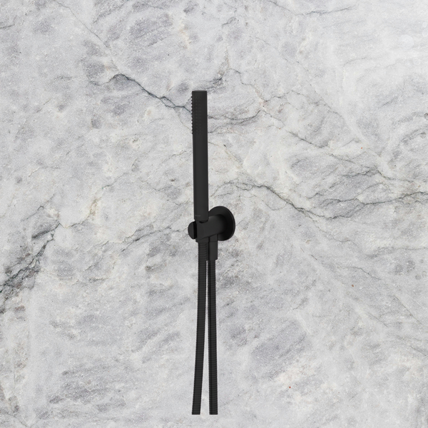Arcisan Axus Tubular Hand Shower Fixed Elbow and Hose Set Matte Black