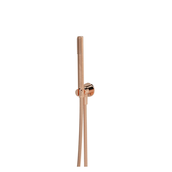 Arcisan Axus Tubular Hand Shower Fixed Elbow and Hose Set Brushed Rose Gold