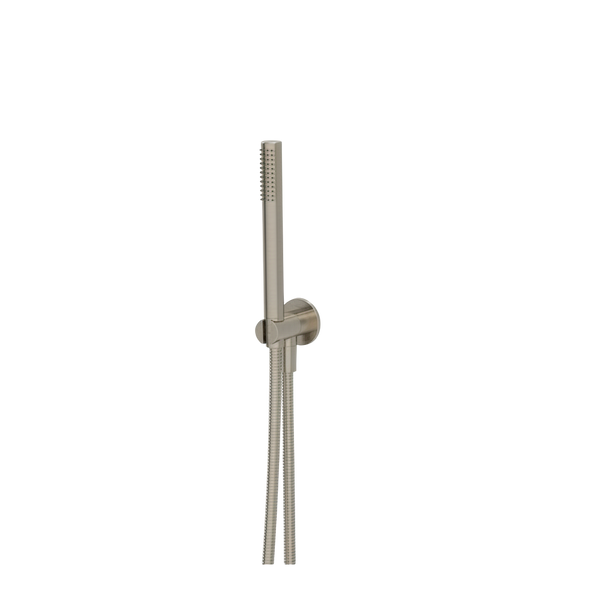 Arcisan Axus Tubular Hand Shower Fixed Elbow and Hose Set Brushed Nickel