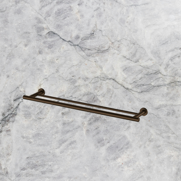Arcisan Axus Double Towel Rail 600mm Brushed Iron