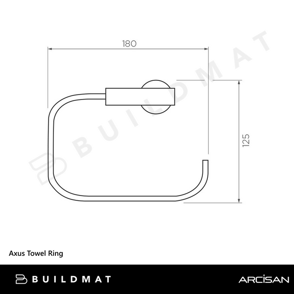Arcisan Axus Towel Ring White