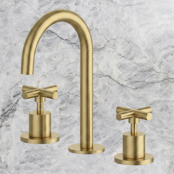 Arcisan Axus Cross Basin Set Brushed Brass