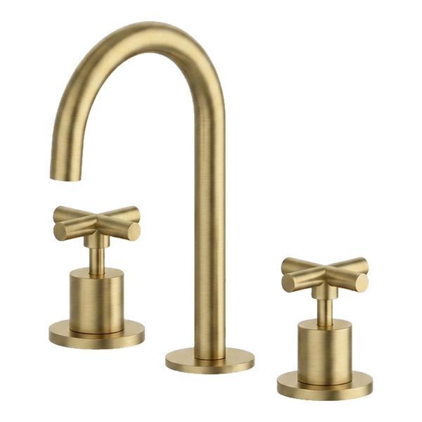 Arcisan Axus Cross Basin Set Brushed Brass