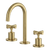 Arcisan Axus Cross Basin Set Brushed Brass