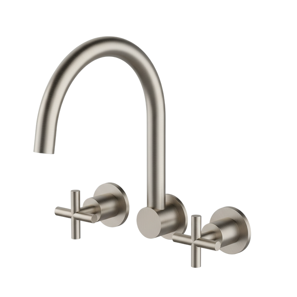 Arcisan Axus Cross Wall Mount Kitchen Set Brushed Nickel