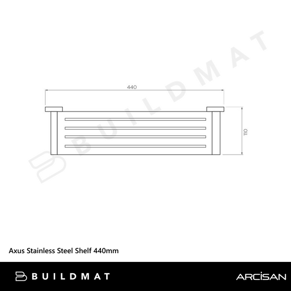 Arcisan Axus Stainless Steel Shelf 440mm Rose Gold
