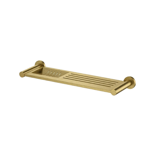 Arcisan Axus Stainless Steel Shelf with Soap Dish 370mm Brushed Brass