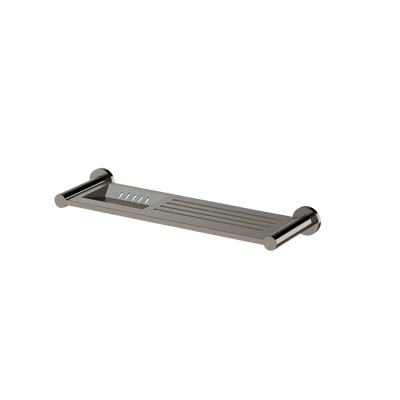 Arcisan Axus Stainless Steel Shelf with Soap Dish 370mm Brushed Gunmetal