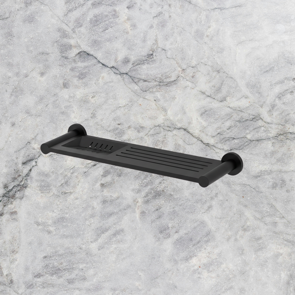 Arcisan Axus Stainless Steel Shelf with Soap Dish 370mm Matte Black