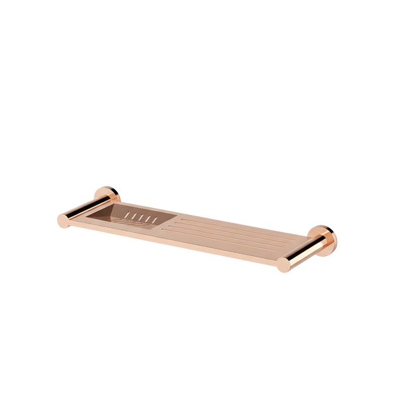 Arcisan Axus Stainless Steel Shelf with Soap Dish 370mm Rose Gold
