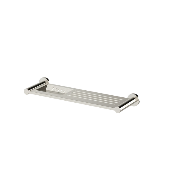 Arcisan Axus Stainless Steel Shelf with Soap Dish 370mm Brushed Nickel