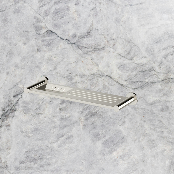 Arcisan Axus Stainless Steel Shelf with Soap Dish 370mm Brushed Nickel
