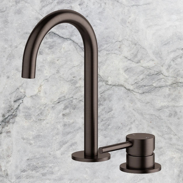 Arcisan Axus Pin 2-Hole Basin Mixer Dark Bronze