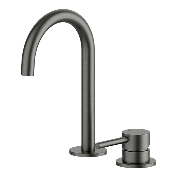 Arcisan Axus Pin 2-Hole Basin Mixer Brushed Gunmetal