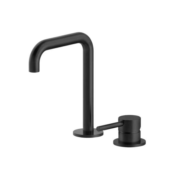 Arcisan Axus Pin Basin Mixer with 195x140mm Squareline Spout Matte Black