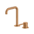 Arcisan Axus Pin Basin Mixer with 195x140mm Squareline Spout Brushed Rose Gold