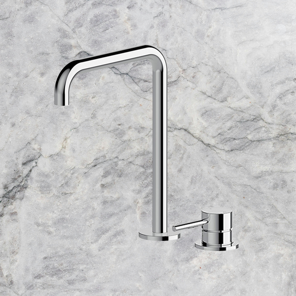Arcisan Axus Pin Basin Mixer with 260x180mm Squareline Spout Chrome