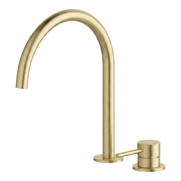 Arcisan Axus Pin 2-Hole Kitchen Mixer Brushed Brass