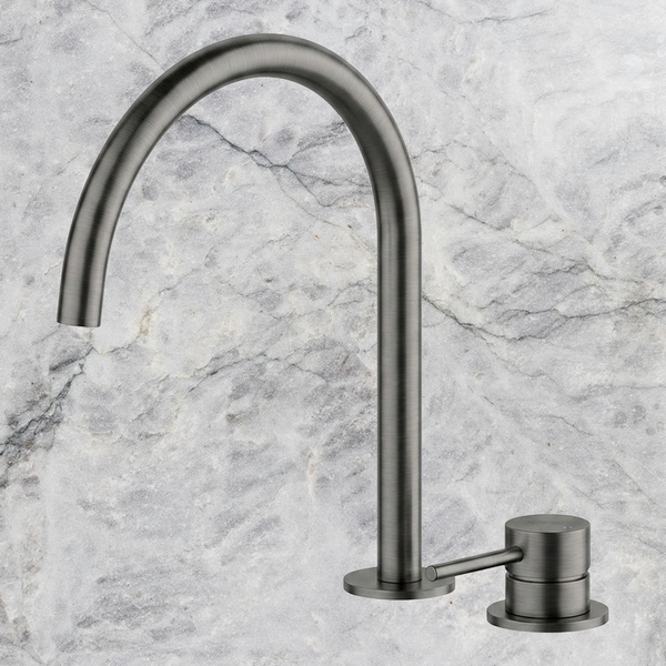 Arcisan Axus Pin 2-Hole Kitchen Mixer Brushed Gunmetal