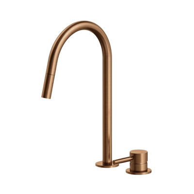Arcisan Axus Pin Sink Mixer with Pull Down Nozzle Brushed Rose Gold