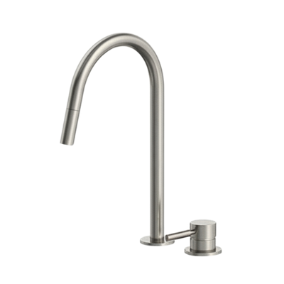 Arcisan Axus Pin Sink Mixer with Pull Down Nozzle Brushed Nickel