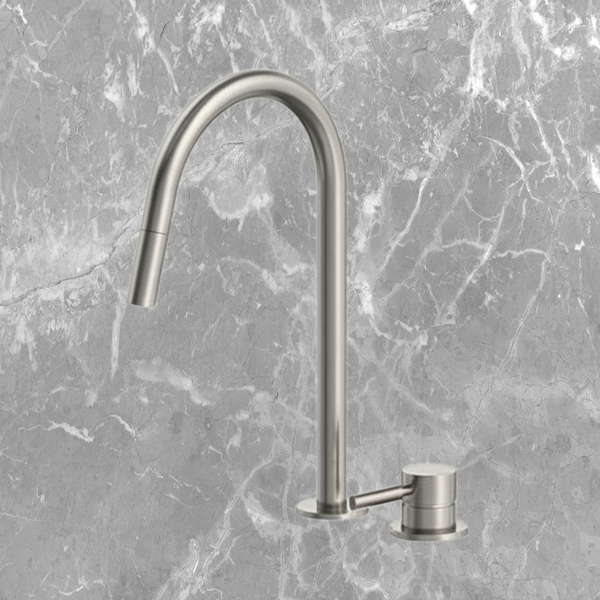 Arcisan Axus Pin Sink Mixer with Pull Down Nozzle Brushed Nickel