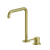 Arcisan Axus Pin Sink Mixer with 296x220mm Swivel Squareline Spout Brushed Brass