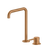 Arcisan Axus Pin Sink Mixer with 296x220mm Swivel Squareline Spout Brushed Rose Gold