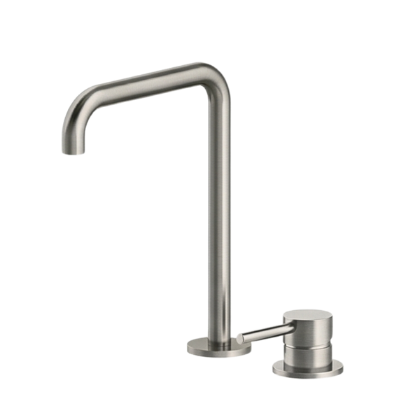 Arcisan Axus Pin Sink Mixer with 296x220mm Swivel Squareline Spout Brushed Nickel