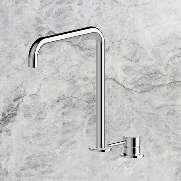 Arcisan Axus Pin Sink Mixer with 296x220mm Swivel Squareline Spout Chrome