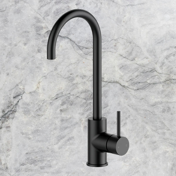 Arcisan Axus Pin Gooseneck Basin Mixer Brushed Gunmetal