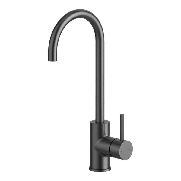 Arcisan Axus Pin Gooseneck Basin Mixer Brushed Gunmetal