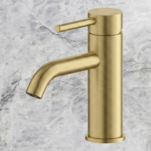 Arcisan Axus Pin Basin Mixer Brushed Brass