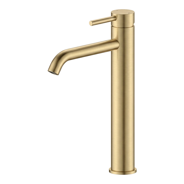 Arcisan Axus Pin Extended Height Basin Mixer Brushed Brass
