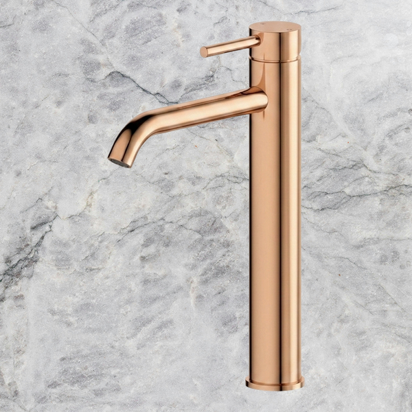 Arcisan Axus Pin Extended Height Basin Mixer Rose Gold