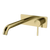 Arcisan Axus Pin Wall Mount Basin/Bath Mixer 220mm Spout with Plate (Trim Kit Only) Brushed Brass
