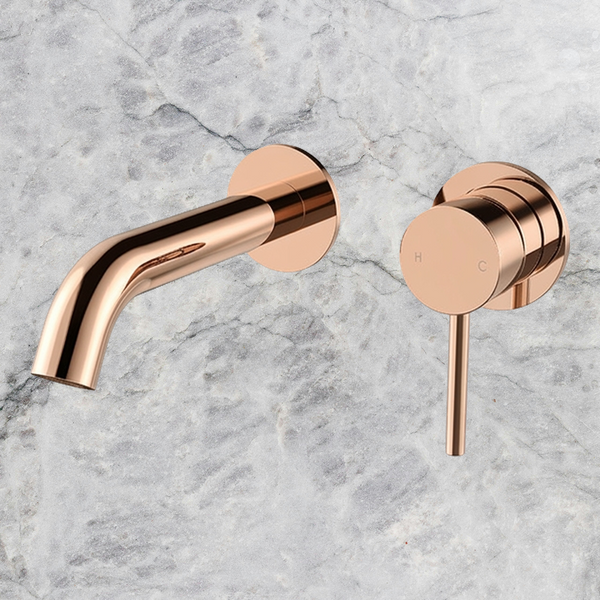 Arcisan Axus Pin Wall Mount Basin/Bath Mixer 150mm Spout (Trim Kit Only) Rose Gold