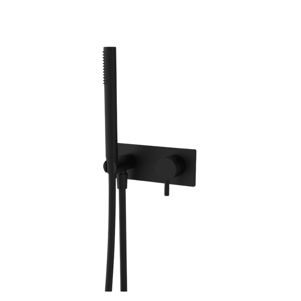 Arcisan Axus Pin Shower Mixer and Handshower with Plate (Complete Kit) Matte Black
