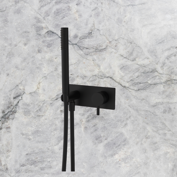 Arcisan Axus Pin Shower Mixer and Handshower with Plate (Trim Kit Only) Matte Black