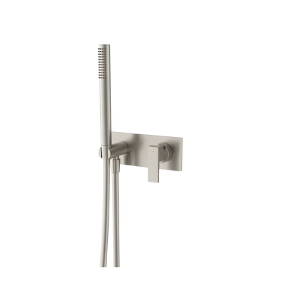 Arcisan Axus Pin Shower Mixer and Handshower with Plate (Complete Kit) Brushed Nickel