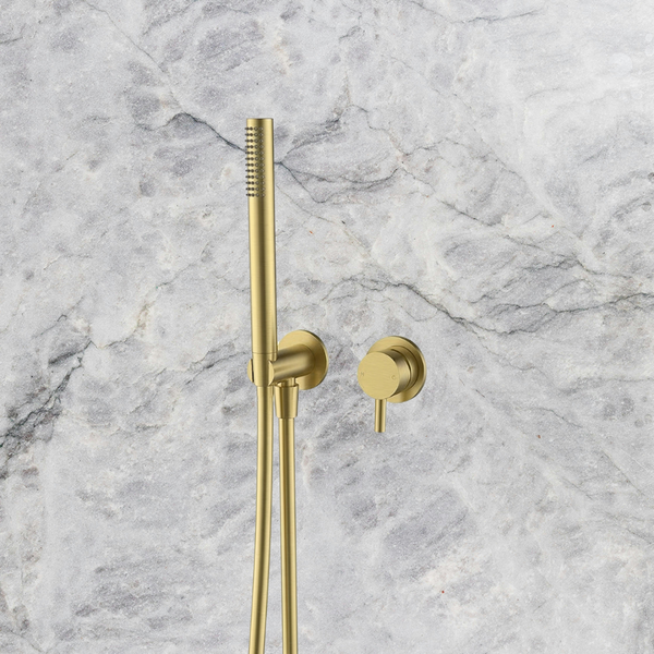 Arcisan Axus Pin Shower Mixer and Handshower (Trim Kit Only) Brushed Brass