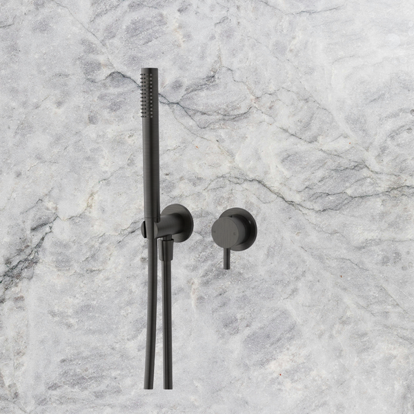 Arcisan Axus Pin Shower Mixer and Handshower (Complete Kit) Brushed Iron